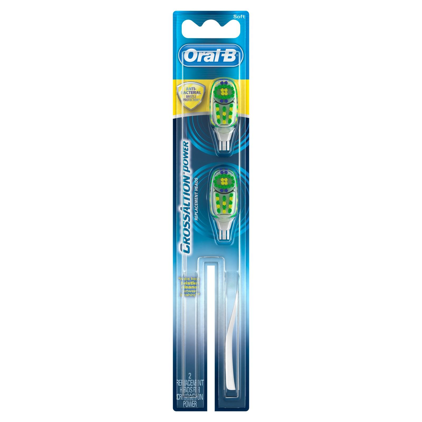 Oral-B CrossAction Anti Bacterial Battery Toothbrush Refill Soft