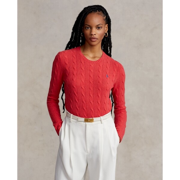 [Sale] Polo Ralph Lauren Cable Wool-Cashmere Crewneck Sweater (WMPOSWENC020417600)