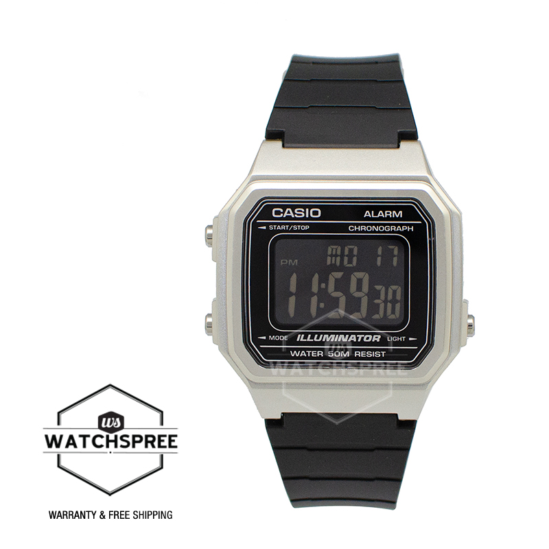 [Watchspree] Casio Standard Digital Black Resin Band Watch W217HM-7B W-217HM-7B