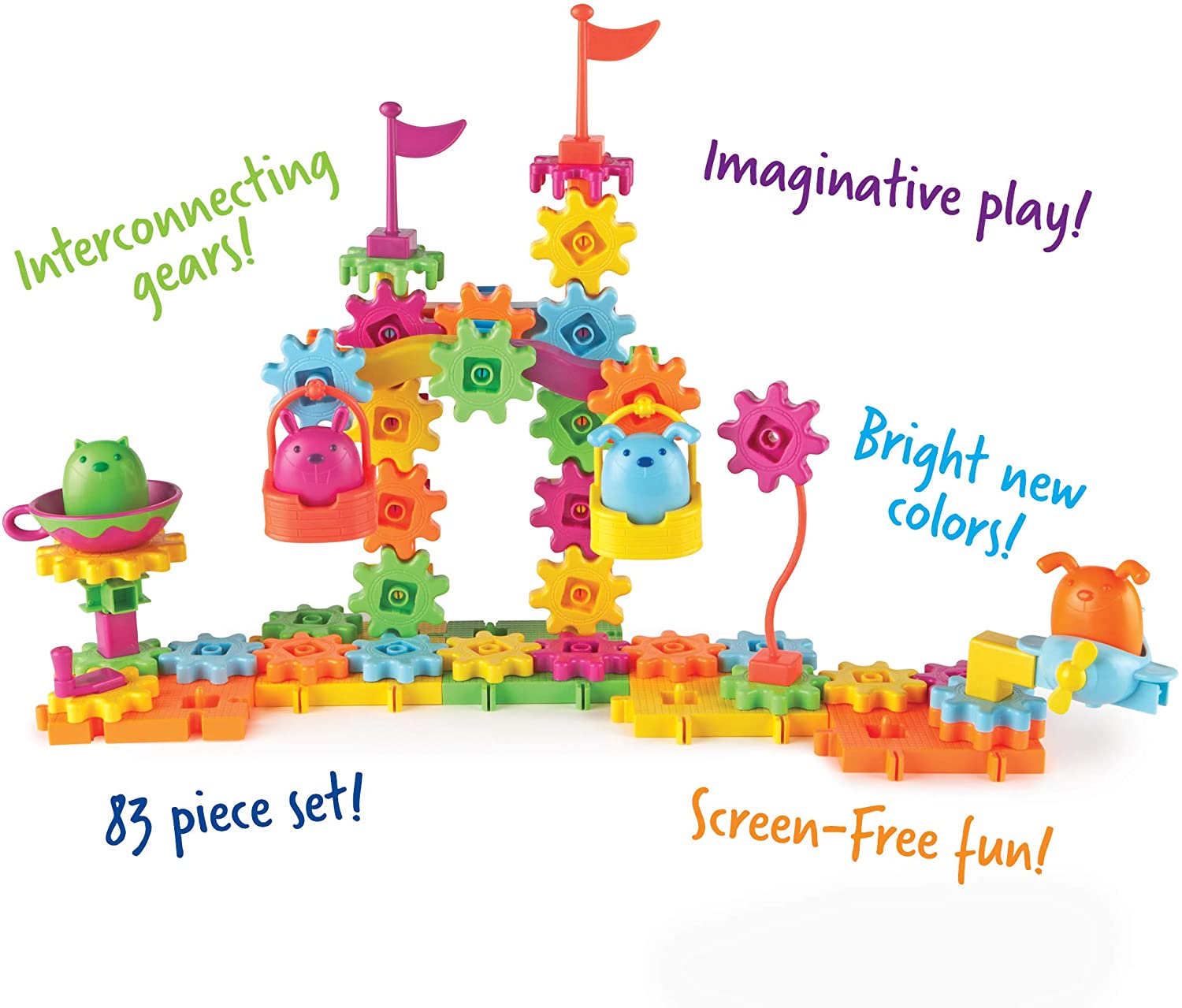 Learning Resources LER9216 Gears Gears Gears Pet Playland Building Set - STEM Early Learning Toy