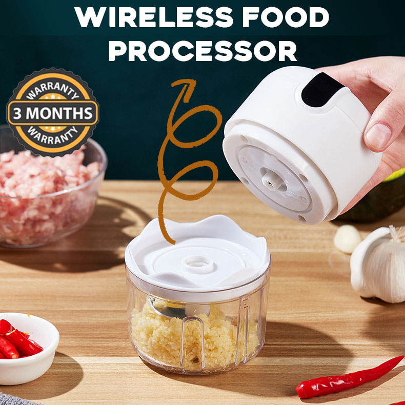 [ SG Stock ] Electric Mini chopper / Food Processor / Wireless Blender / Glass Jar