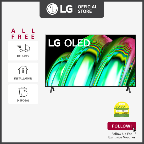 [Bulky] LG OLEDA2 55" OLED 4K Smart TV + Free Delivery + Free Wall Mount Installation + Free Disposal + Free Tone Free (FP3)