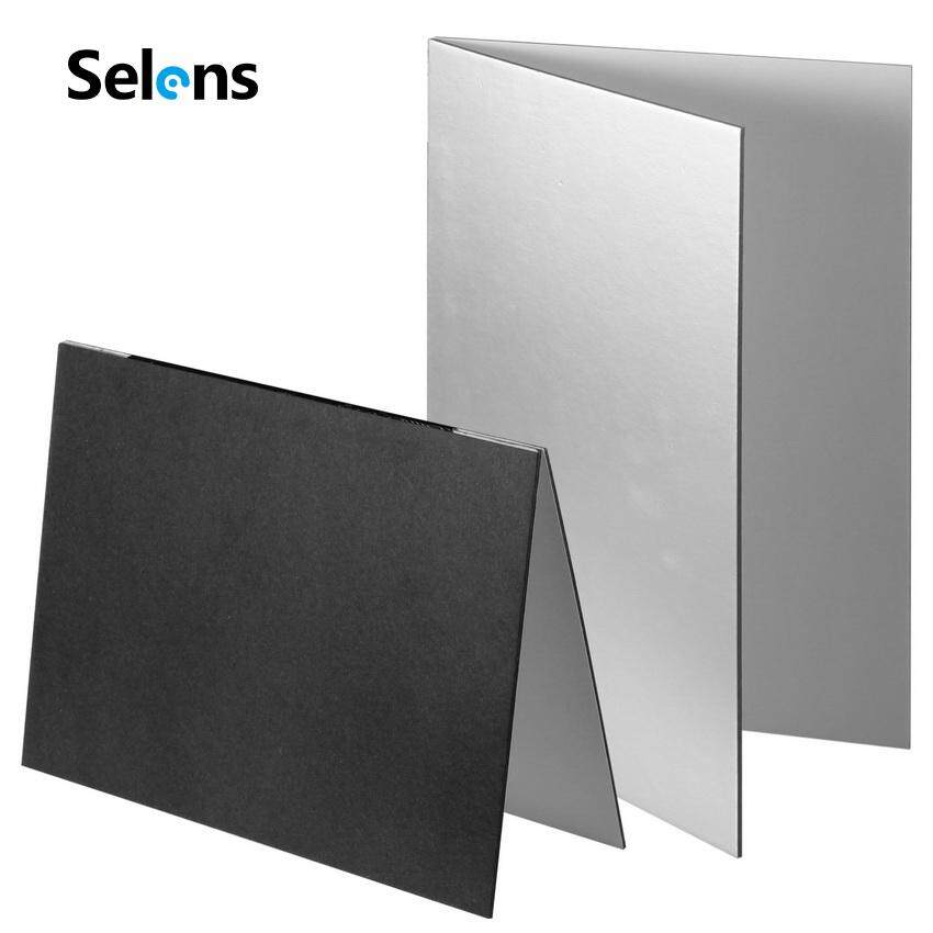 Selens Reflector Portable Thick Folding Board Reflective for Photo Shooting Photography Black & Silver & White